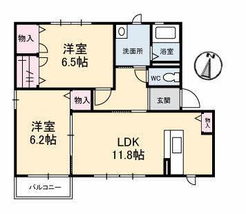 松江市乃木福富町のアパート