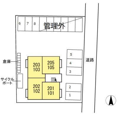 松江市東津田町のアパート