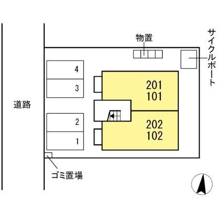 松江市浜乃木４丁目のアパート