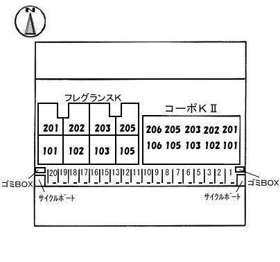 松江市学園２丁目のコーポ