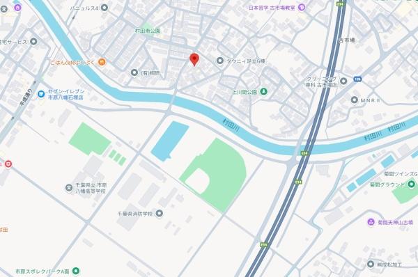 市原市古市場のアパート(現地案内図)