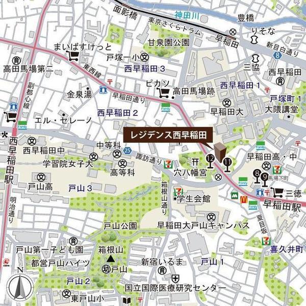 新宿区西早稲田１丁目のマンション