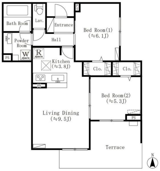 新宿区愛住町のアパート