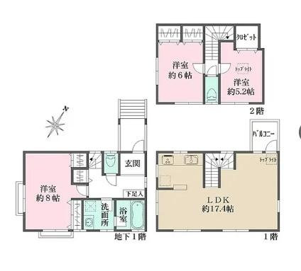 目黒区上目黒２丁目の貸家