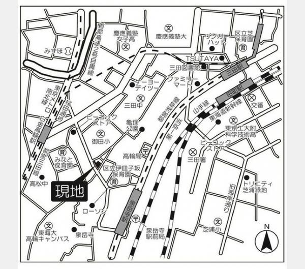 BPRレジデンス三田伊皿子坂(現地案内図)
