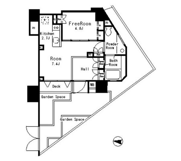 目黒区下目黒2丁目のマンション(間取り)