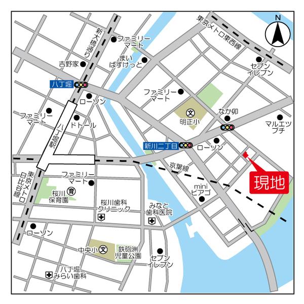 テラス八丁堀(現地案内図)