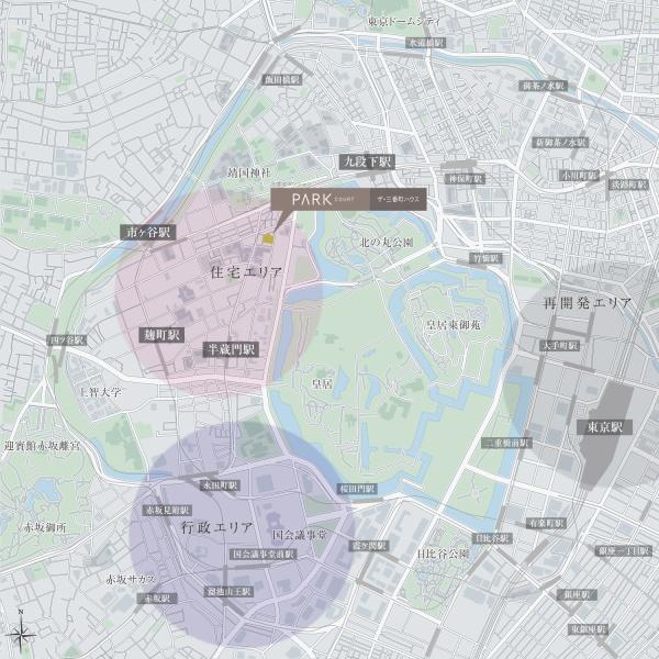 パークコート ザ・三番町ハウス(現地案内図)