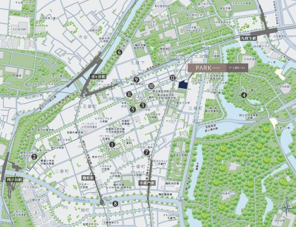 パークコート ザ・三番町ハウス(現地案内図)