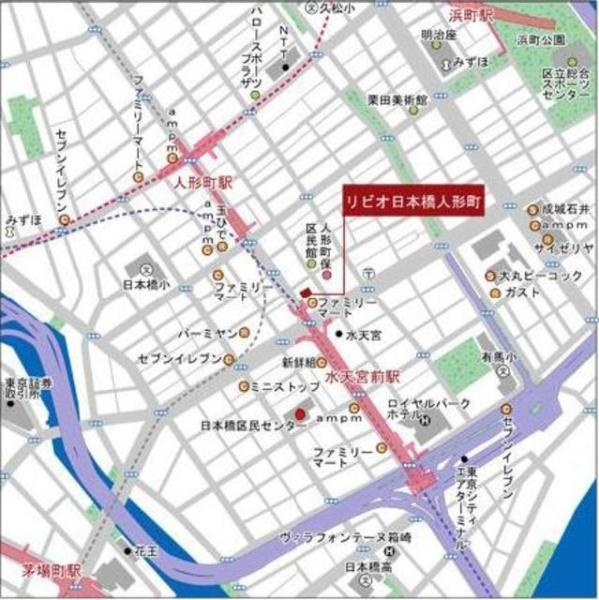 リビオ日本橋人形町(現地案内図)