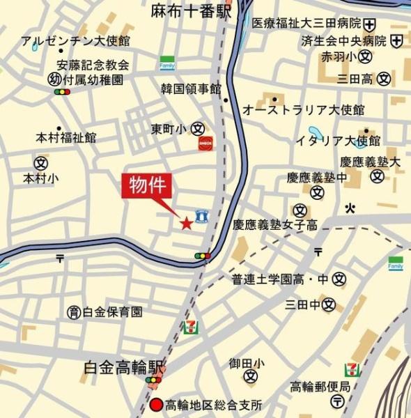 エンテヴィレ南麻布(現地案内図)