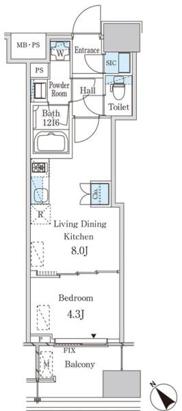 レガシス中目黒(間取り)