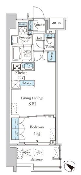 レガシス中目黒(間取り)