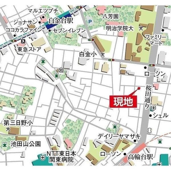 M白金台(現地案内図)