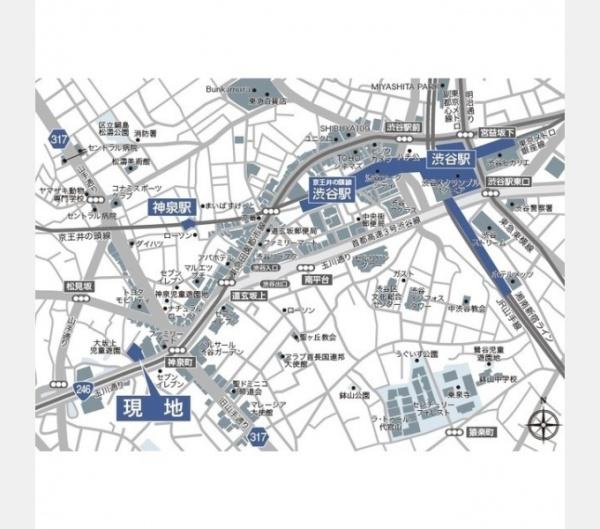ルフォンプログレ渋谷ヒルトップ(現地案内図)