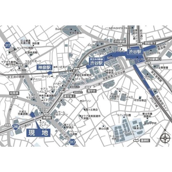 ルフォンプログレ渋谷ヒルトップ(現地案内図)