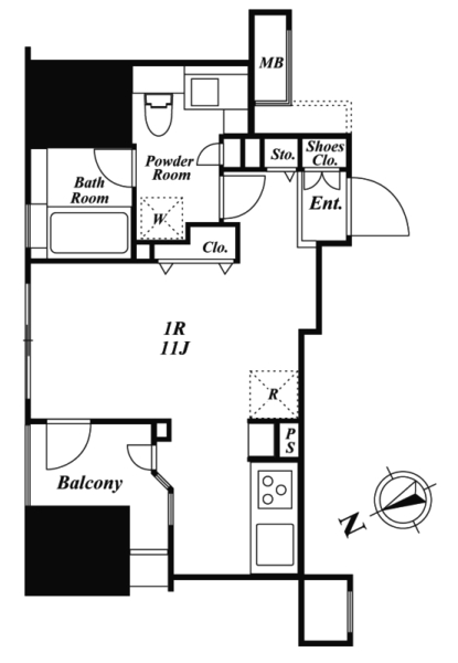 朝日マンション五反田(間取り)
