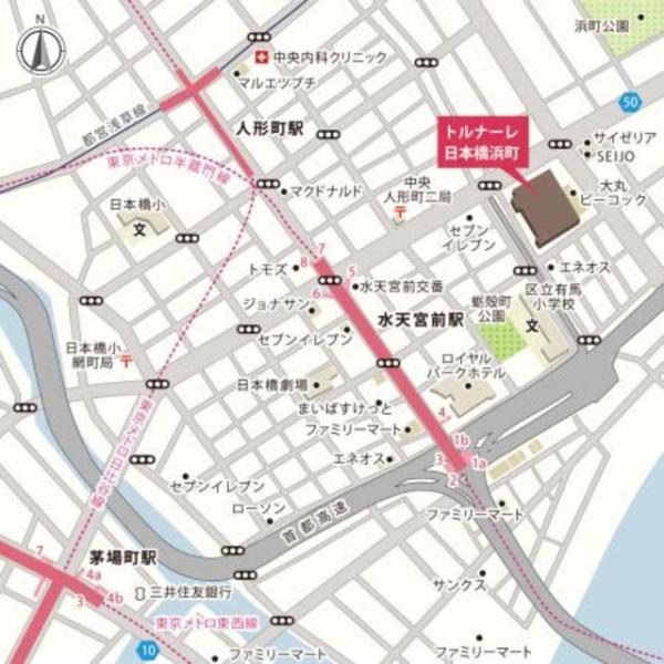 トルナーレ日本橋浜町(現地案内図)