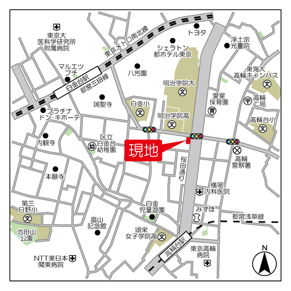 エルスタンザ白金台(現地案内図)