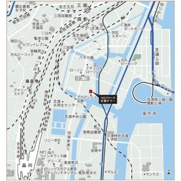 ベルファース芝浦タワー(現地案内図)