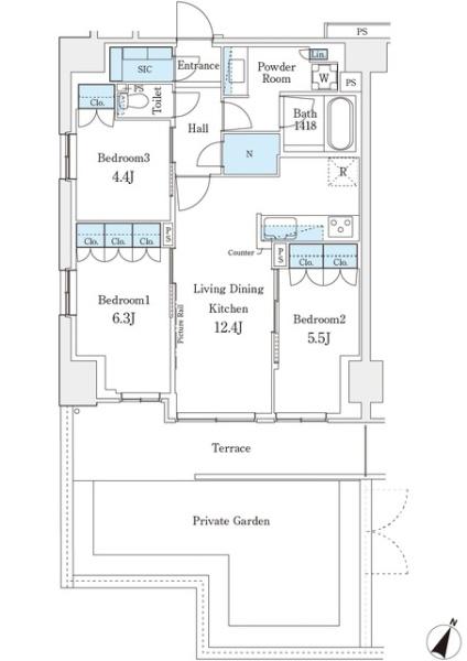 ロイヤルパークス赤羽ノース(間取り)