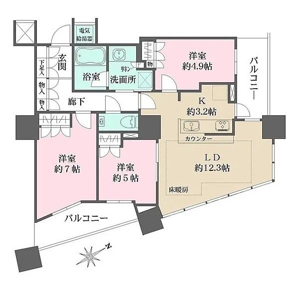 新宿区西新宿５丁目のマンション