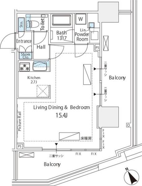 新宿区西新宿５丁目のマンション