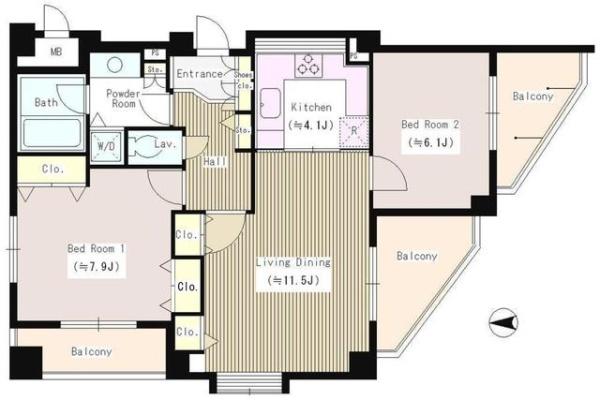 港区六本木７丁目のマンション