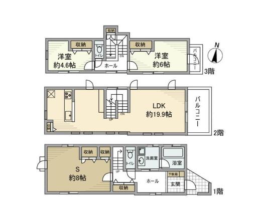 目黒区上目黒２丁目の貸家