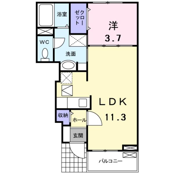 S.C.C.HーK(間取り)