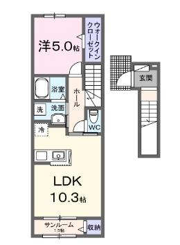 倉敷市神田３丁目のアパート