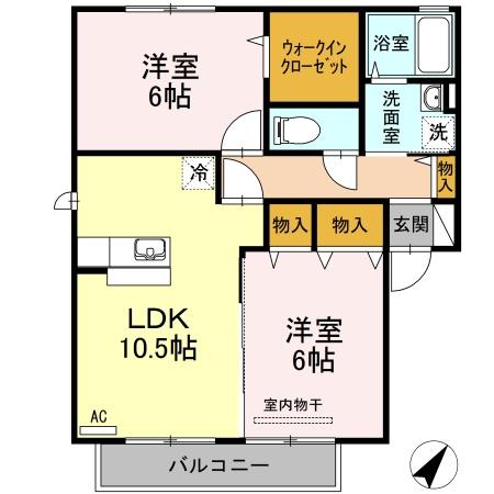 アシュランス B棟(間取り)