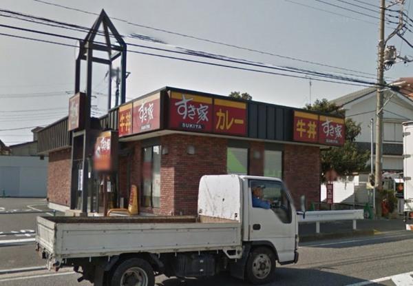 草加市神明２丁目のアパート(すき家草加松江店)