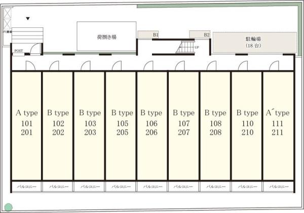 草加市草加１丁目のアパート