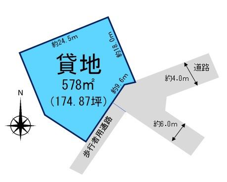 小牧市郷中1丁目　貸地