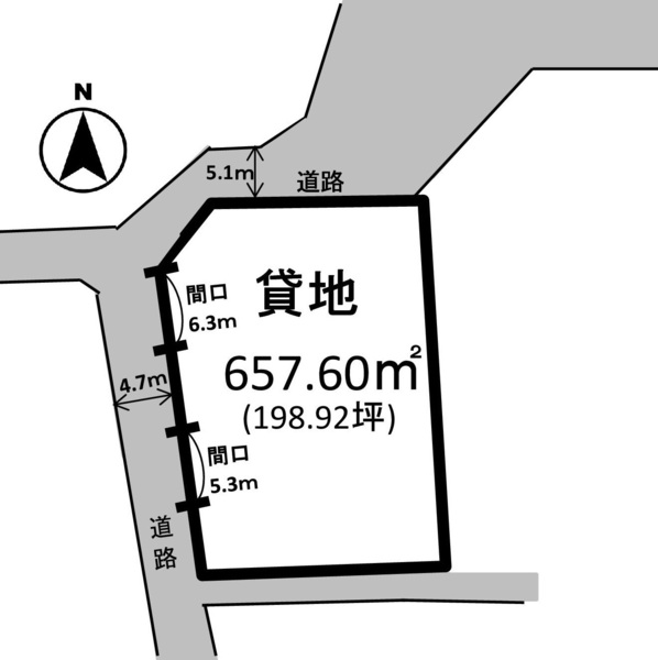 小牧市大字舟津の貸地