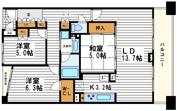 大阪市中央区今橋１丁目のマンション