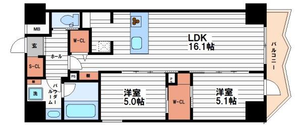 コンフォリア・リヴ谷町四丁目(間取り)