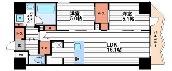 コンフォリア・リヴ谷町四丁目(間取り)