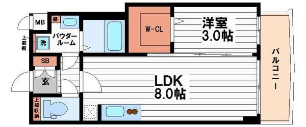 セレニテ谷九プリエ(間取り)