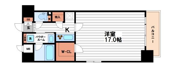 大阪市中央区南久宝寺町4丁目のマンション(間取り)
