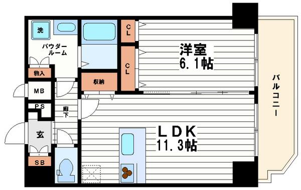 プレサンス心斎橋ラヴィ(間取り)