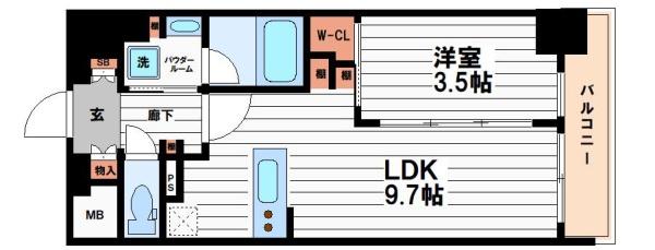 コンフォリア・リヴ北浜淡路町(間取り)