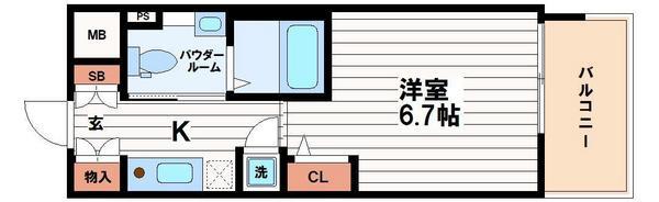 レオンコンフォート谷町六丁目(間取り)