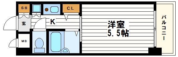 クラウンハイム夕陽丘(間取り)