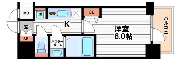 プレサンス松屋町ヴェルデス(間取り)