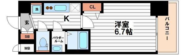 プレサンス谷町九丁目ディセオ(間取り)