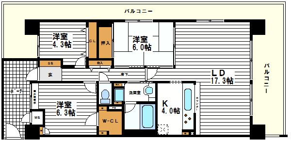大阪市中央区上本町西４丁目のマンション