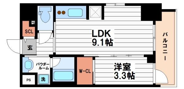 S-RESIDENCE松屋町asence