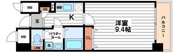 アヴェニール北浜(間取り)